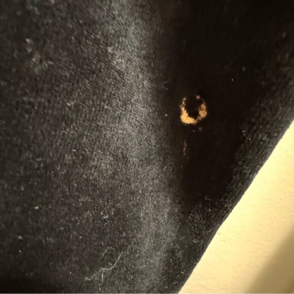 Betsy Johnson Intimates Black Velvet Ruffle Robe Size Medium - Picture 5 of 11